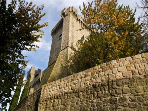 Vista del castello dal basso
