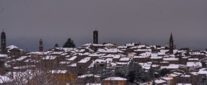 neve sui tetti di Castel del Piano