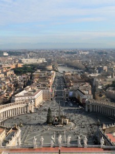 Panorama di Roma dalla Basilica di San Pietro
