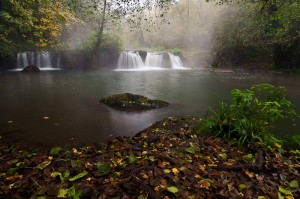 Cascate di Monte Gelato nella nebbia