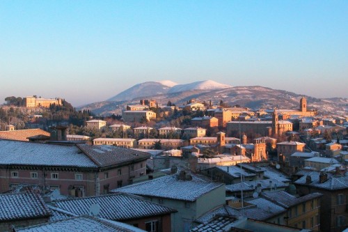 Perugia - Spruzzatina di neve a Perugia