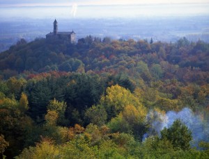 panorama dalle colline di villar alto in autunno