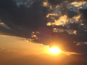 tramonto sulla valle