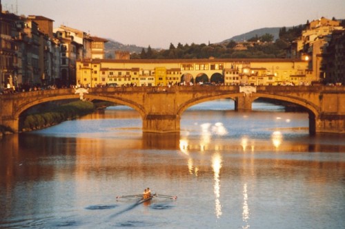 Firenze - Tramonto sui ponti dell'arno
