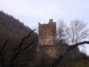 La torre di Mancapane tra i rami