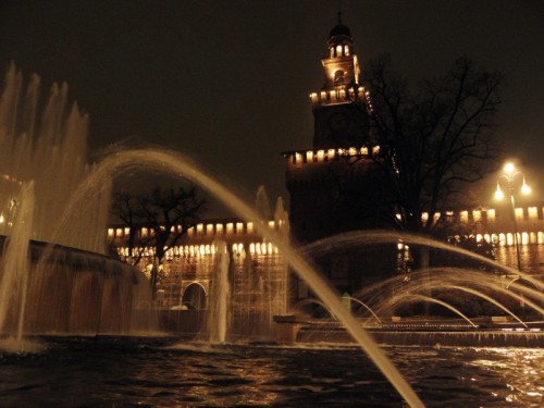 Milano - mezzanotte al castello sforzesco