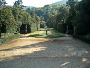 Panorama del giardino d villa Barbarigo a Vansanzibio