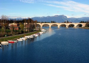 Dove il lago di Garda si trasforma in fiume Mincio