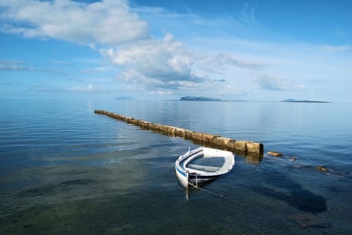 Marsala - "Antico Molo di Spagnola" con isole.