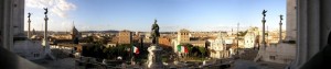 Roma, panorama dall’Altare della Patria