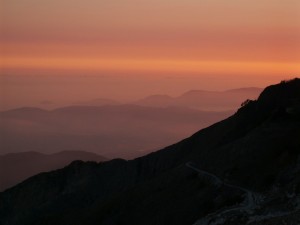 Tramonto dalle Apuane