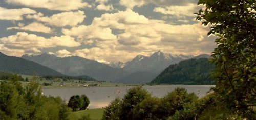 Curon Venosta - il lago di S.Valentino con l'Ortles nello sfondo