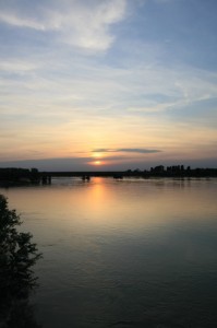 tramonto sul Grande fiume