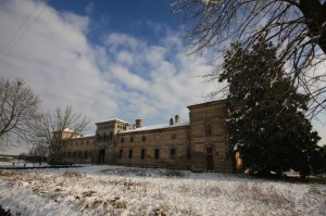 il castello Soresina Vidoni con la neve