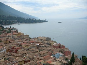 Malcesine - Vista sul paese e lago di Garda dal castello