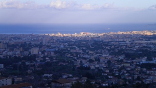 Monreale - Ultime luci del giorno su Palermo