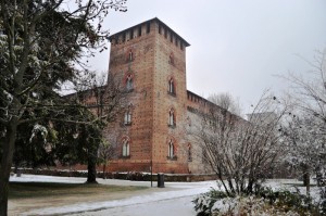 Pavia la prima neve