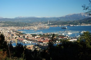 Panorama sul porto di La Spezia