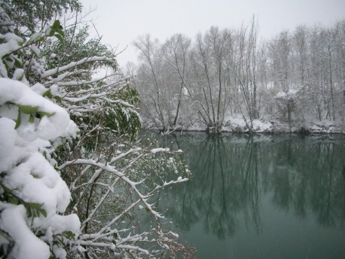 Campo San Martino - Rive del fiume Brenta sotto la neve - II Campo San Martino - Rive del fiume Brenta sotto la neve - II