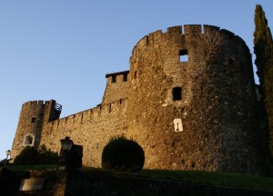 tramonto sul castello