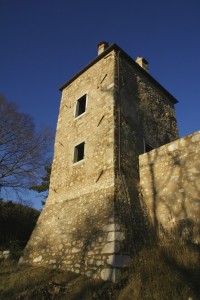 la torre del castello di Albana