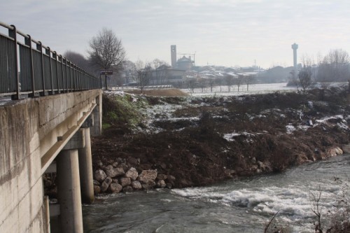 Pavone del Mella - Pavone visto dal ponte sul fiume Mella