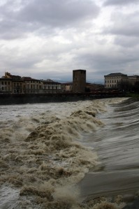 L’Arno in tempesta