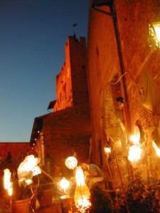 Il Castello di Certaldo di notte