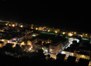 Panorama notturno da Cupra alta (Marano)