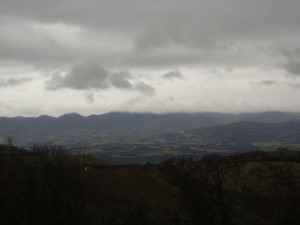 Brutto tempo sulla valle del Tevere