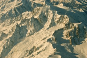 Il Monte Rosa fotografato dall’aereo
