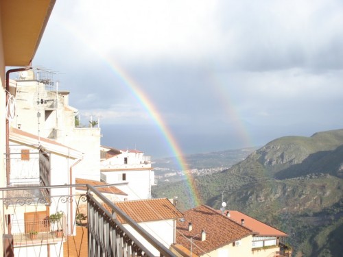San Marco D'Alunzio - Un doppio arcobaleno sulle Isole Eolie