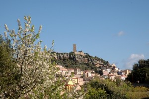 Sardegna - Posada - Vista del Castello della fava in primavera
