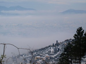 matraia e la piana innevata