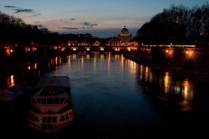 Tramonto sul Tevere