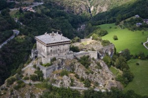 castello di Verres - foto aerea