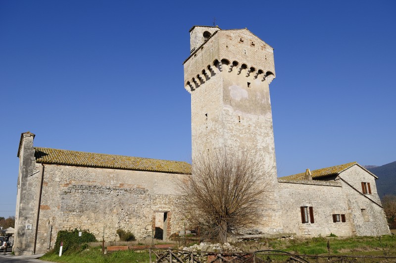 ''S.Maria in Pantano - Torre fortificata utilizzata come campanile'' - Massa Martana
