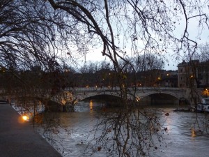 La sera sul Tevere