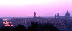 Firenze,Tramonto da piazzale Michelangelo