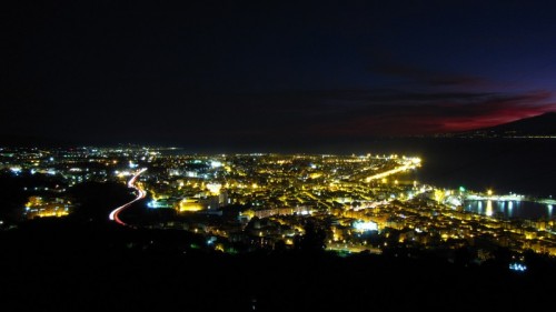 Reggio Calabria - Notturno di Reggio Calabria dalle colline del Pentimele
