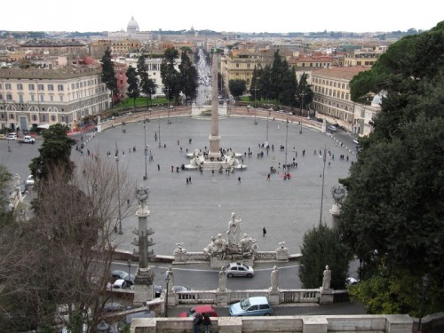 Roma - Roma Piazza del Popolo vista dal Pincio