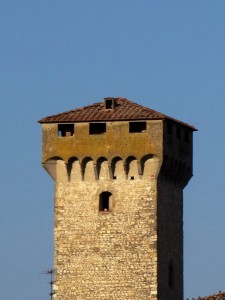 La sommità della torre del castello