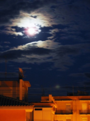Siracusa - Notturno a Siracusa e la luna