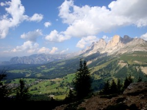 Selva di Val Gardena, il Catinaccio visto dal Latemar