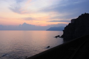 Tramonto dal Treno - Stazione di Framura