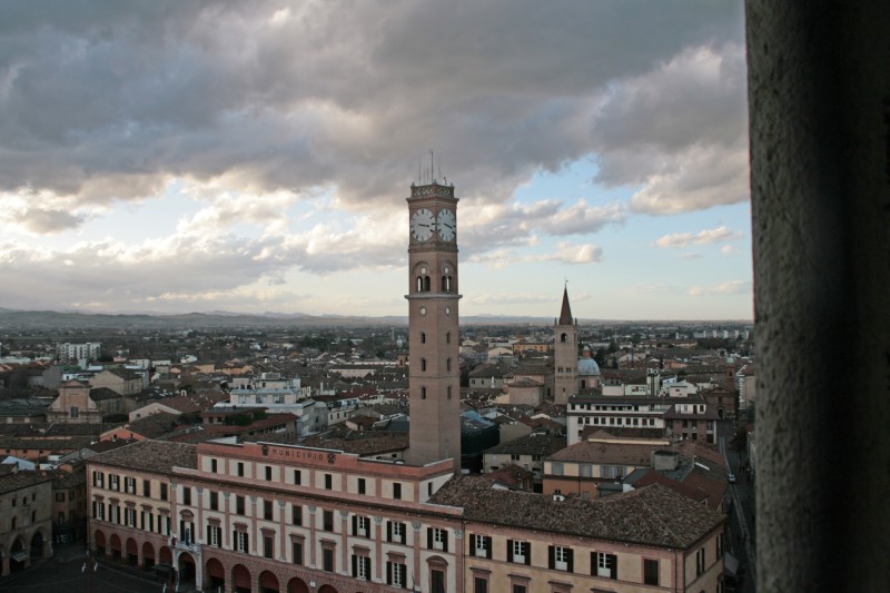 ''Tetti della città dal campanile'' - Forlì