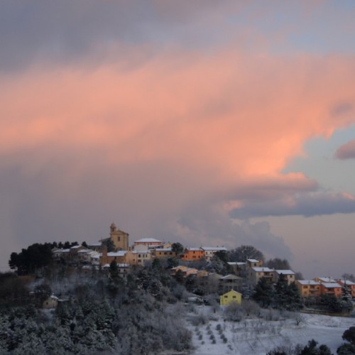 Ancona - Alba su Gallignano con la neve