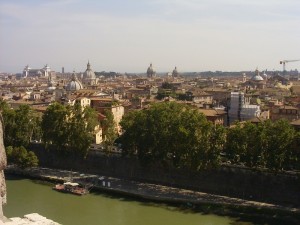 Panoramica esatta su Roma
