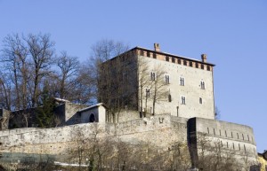 Il castello di Castelletto d’Orba, in inverno.