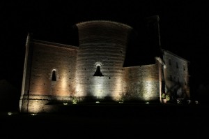 Chiesa di San Galgano illuminata